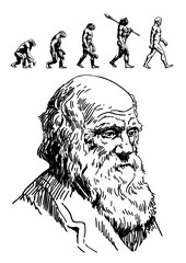 Portrait of Charles Darwin - obrazy, fototapety, plakaty