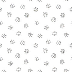 Abstract pattern of falling snowflakes