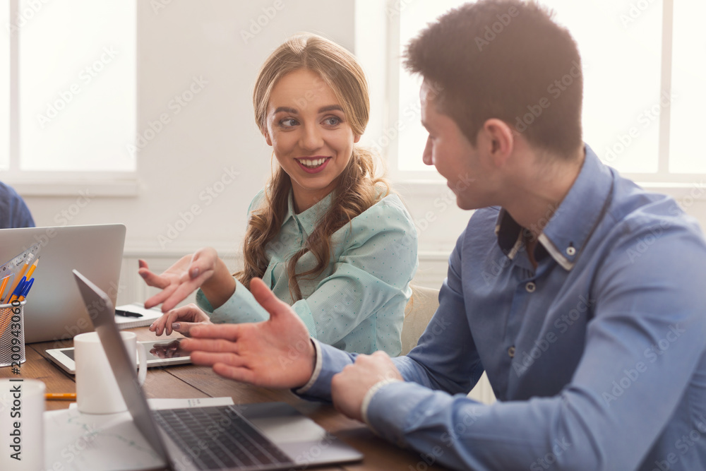 Aufkleber Programmers working in software developing company