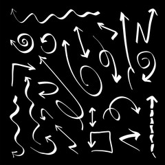 White Doodle Arrows Set