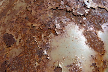  rusted metal old shabby paint damaged surface closeup background junk