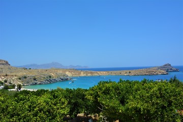 Obraz premium Rhodos Bucht Lindos