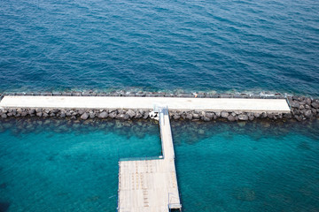 pier in the Tyrrhenian Sea, Sorrento, Amalfi Coast, Italy