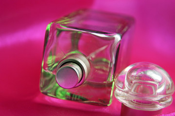 close up of a perfume bottle