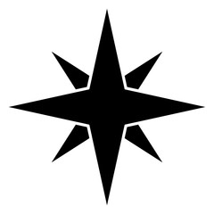 Vector illustration. Icon. Wind rose