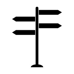 Vector illustration. Icon. Road sign, direction.