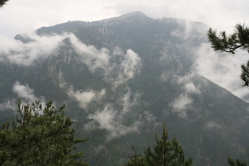 Clouds below Mount Olympos, Greece