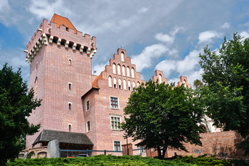 Tower reconstructed royal castle in Poznan..