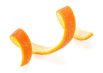 Skin of orange isolated on a white background