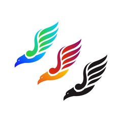 Obraz premium eagle logo design with wing