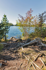 Strbske Lake landscape in Slovakia.