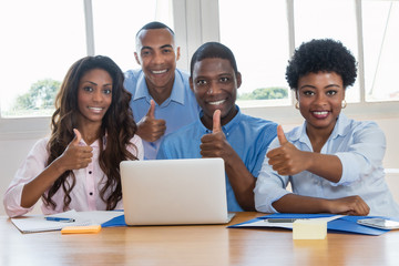 Group of successful african american businesspeople