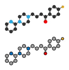 Azaperone antipsychotic drug molecule.