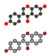 Daidzein isoflavone molecule.