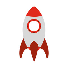 Spaceship rocket taking off vector illustration graphic design