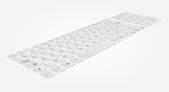 Touches clavier blanches