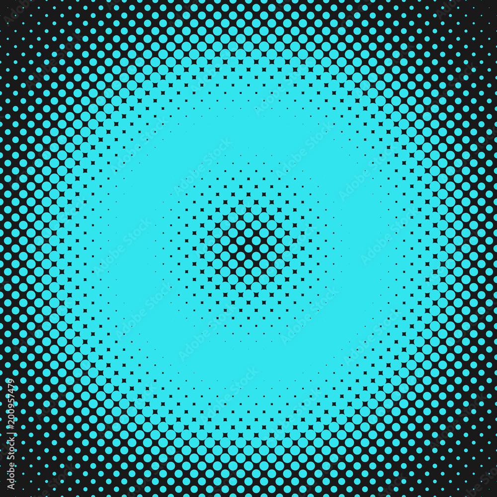 Poster abstract geometric halftone circle pattern background - vector illustration from dots