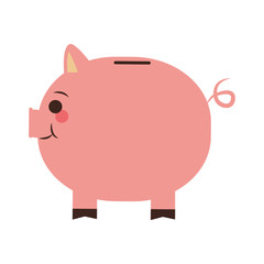 Piggy money savings vector illustration graphic design