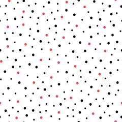 seamless background polka dot on white background.