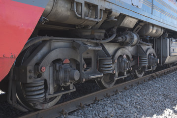 Obraz na płótnie Canvas Railway locomotive on Rails.