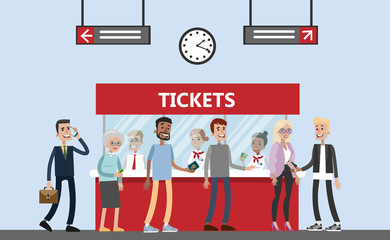 Railway station room.