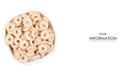 Breakfast cereal rings in bowl pattern