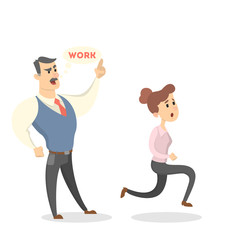 Angry boss shouting.