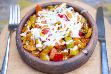 baked vegetables in a pan