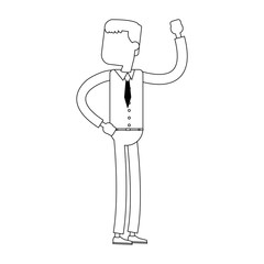 Young businessman cartoon vector illustration graphic design