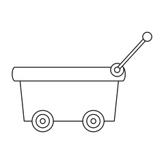 Little empty cart vector illustration graphic design