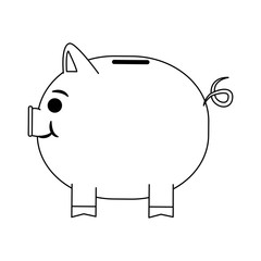 Piggy money savings vector illustration graphic design