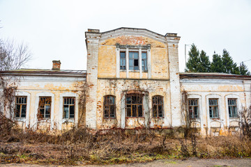 Abandoned Kudryavtsev Estate in the village of Panskoe, 19th century, Maloyaroslavetsky District, Kaluzhskaya Region, Russia