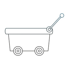 Little empty cart vector illustration graphic design