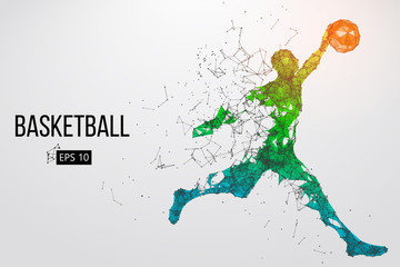 Obraz premium Silhouette of a basketball player. Vector illustration