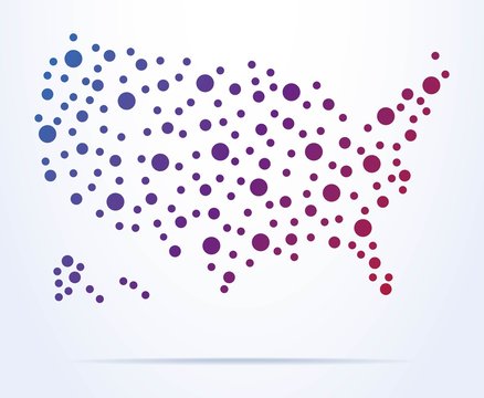 Abstract USA map