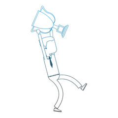 Businessman with trophy cup vector illustration graphic design