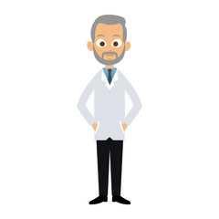 Male doctor cartoon vector illustration graphic design