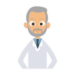 Male doctor cartoon vector illustration graphic design
