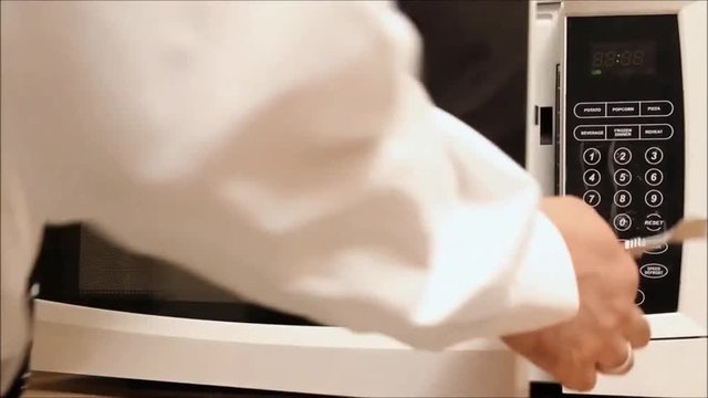 Opening a Microwave.