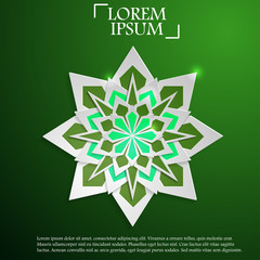 Paper graphic of islamic geometric art. 