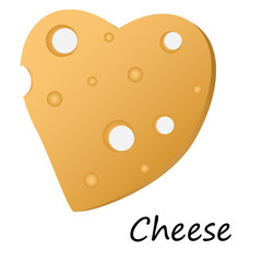 Cheese vector icon. Flat yellow symbol for web. Logo illustration.