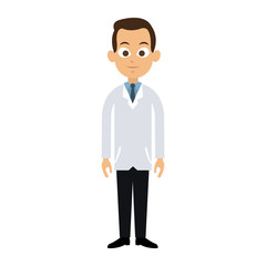 Male doctor cartoon vector illustration graphic design