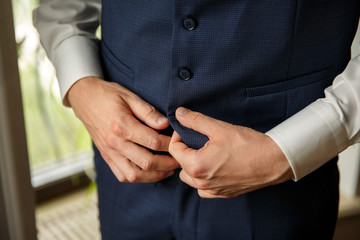 Businessman preparing to work, Business Success Concept, man dresses