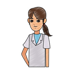 Young nurse cartoon vector illustration graphic design