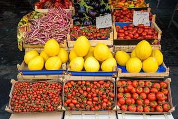Fruits and vegetables at the market