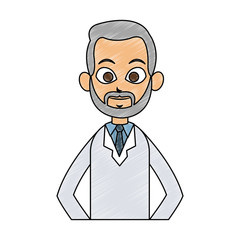 Male doctor cartoon vector illustration graphic design