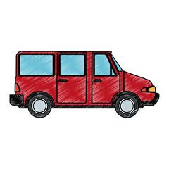 Van familiar vehicle vector illustration graphic design