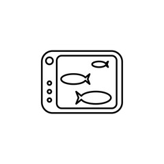 fishing echo sounder icon. Element of diving, fishing and hunting for mobile concept and web apps. Thin line icon for website design and development; app development. Premium icon