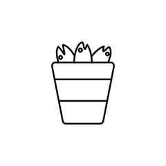 fish bucket icon. Element of diving, fishing and hunting for mobile concept and web apps. Thin line icon for website design and development; app development. Premium icon