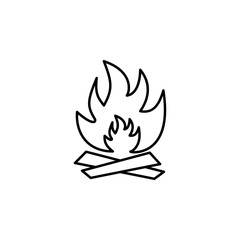 bonfire icon. Element of diving, fishing and hunting for mobile concept and web apps. Thin line icon for website design and development; app development. Premium icon